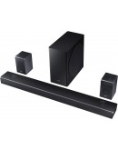 Samsung Harman Kardon 7.1.4 Dolby Atmos Soundbar HW-Q90R with Wireless Subwoofer and Rear Speaker Kit, Adaptive Sound, Game Mode, 4K Pass-Through with HDR, Bluetooth & Alexa Compatible