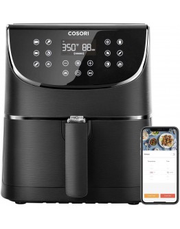 COSORI Smart WiFi Air Fryer 5.8QT(100 Recipes), 1700-Watt Programmable Base for Air Frying, Roasting & Keep Warm 11 Cooking Preset,Preheat&Shake Remind,Digital Touchscreen,Works with Alexa