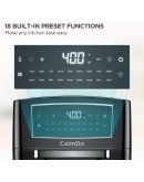 CalmDo Air Fryer Toaster Oven 12.7 Quarts, Rotisserie, Dehydrator, Convection Oven, 18 Functions to Fry, Roast, Dehydrate, Bake, Reheat, 10 Accessories & Recipe Included, Black