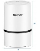 COSTWAY Set of 2 Air Purifier for Home w/Two True HEPA Carbon Filter, Low Noise, Night Light, Aromatherapy Diffuser with USB Cable