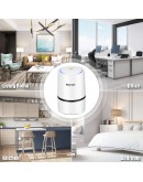 COSTWAY Set of 2 Air Purifier for Home w/Two True HEPA Carbon Filter, Low Noise, Night Light, Aromatherapy Diffuser with USB Cable