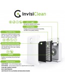 InvisiClean Claro Air Purifier - 4 in 1 True HEPA, Ionizer, Carbon + UV-C Sanitizer - Air Purifier for Allergies & Pets, Home, Large Rooms, Smokers, Dust, Mold, Allergens, Odor Elimination - IC-4524