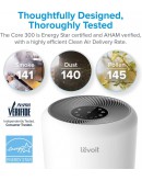 LEVOIT Air Purifier for Home Allergies and Pets Hair Smokers in Bedroom, True HEPA Filter, 24db Filtration System Cleaner Odor Eliminators, Remove 99.97% Smoke Dust Mold Pollen for Large Room,Core 300