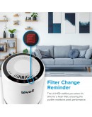 LEVOIT Air Purifier for Home Smokers Allergies and Pets Hair, True HEPA Filter, Quiet in Bedroom, Filtration System Cleaner Eliminators, Odor Smoke Dust Mold, Night Light, White, LV-H132, 1Pack