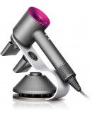 Dyson Supersonic Fast-Drying Gift Edition with Complimentary Stand for Hair Dryer and Attachments, Fuchsia