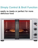 Luby Extra Large Toaster Oven, 18 Slices, 14'' Pizza, 20lb Turkey, Silver, Stainless Steel