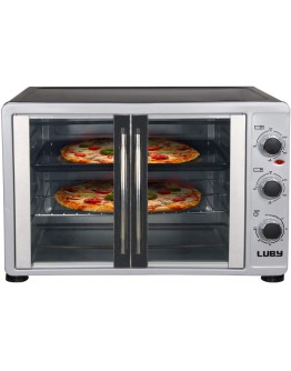 Luby Extra Large Toaster Oven, 18 Slices, 14'' Pizza, 20lb Turkey, Silver, Stainless Steel