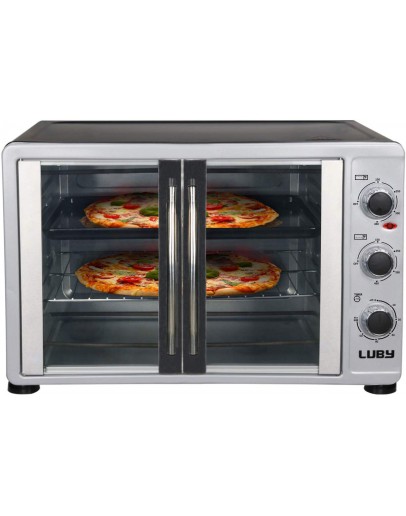 Luby Extra Large Toaster Oven, 18 Slices, 14'' Pizza, 20lb Turkey, Silver, Stainless Steel