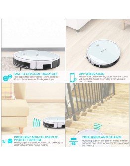 Dealdig Robot Vacuum Cleaner, 1300Pa Strong Suction, Low Noise, Self-Charging Robotic Vacuum Cleaner with Voice/APP/Remote Control