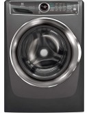Electrolux Titanium Front Load Laundry Pair with EFLS627UTT 27" Washer, EFMG627UTT 27" Gas Dryer and Two EPWD257UTT Pedestal